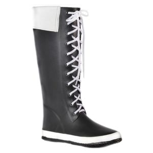 dav Coachella Cuff Black Rain Boots Size 7